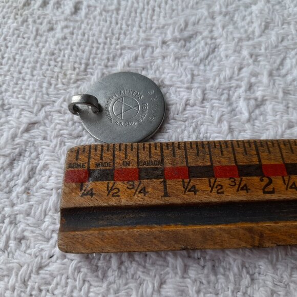 Vintage Aries Pendant Brutalist Jewelry Aitkens Pewter Zodiac Astrology Men - Picture 8 of 11